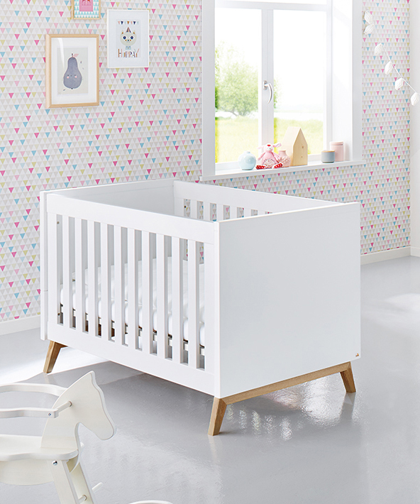 Babyzimmer Komplett-Set: Gitterbett mit herausnehmbaren Sprossen