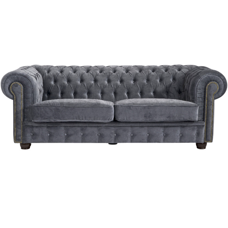Chesterfield Sofa in der Farbe Grau