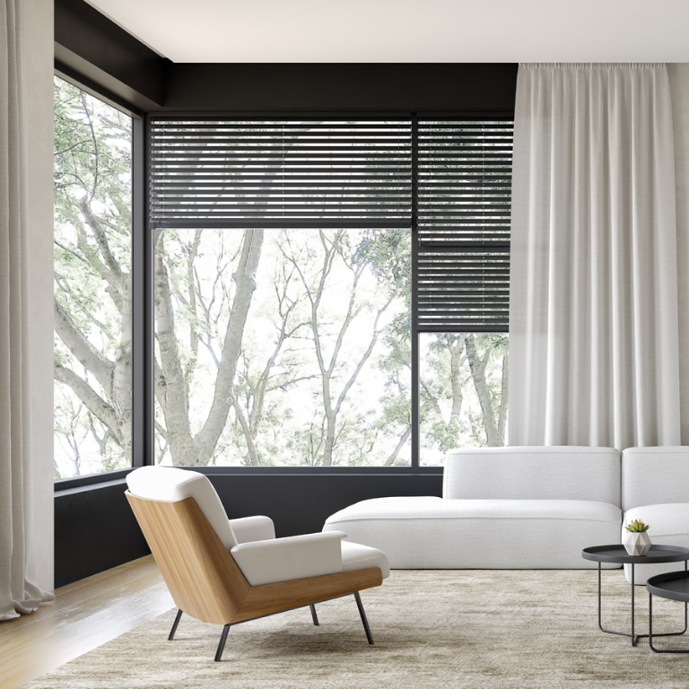 Modernes Wohnzimmer mit klaren Linien