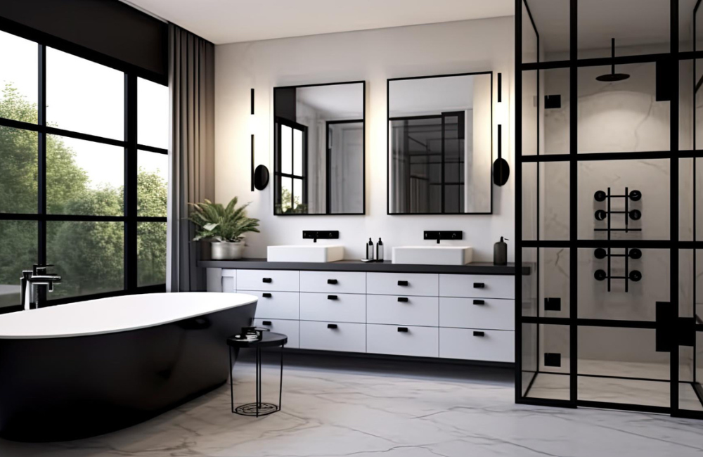 Beliebt und zeitlos: Badezimmergestaltung in Schwarz und Weiß